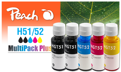Peach PI300-1008 ink cartridge 5 pc(s) Compatible Standard Yield Black, Cyan, Magenta, Yellow