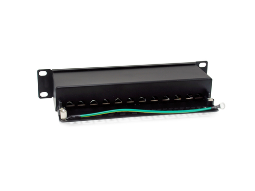 Equip Patchpanel 12x RJ45 Cat6A 10" FTP 1HE Premium zwart, afbeelding 2