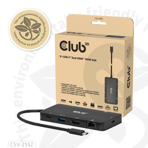 Club 3D - docking station - USB-C - HDMI - 1GbE – Foto 10 von 10