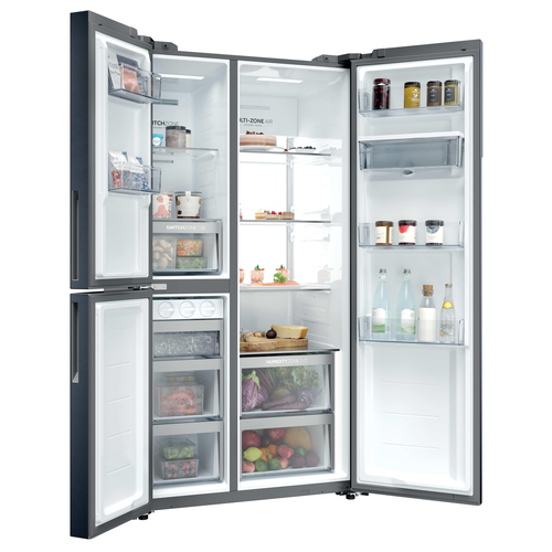 Haier Series 7 HSPR79F18EWMB American-Style Smart Fridge Freezer - Brushed Black, Black - image 5