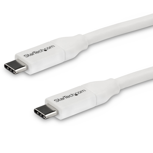 StarTech.com USB C to USB C Cable - 13 ft / 4m - 5A PD - M/M - White - USB 2.0 - USB-IF Certified - USB Type C Cable - USB C Charging Cable (USB2C5C4MW) USB Type-C kabel 4m Hvid