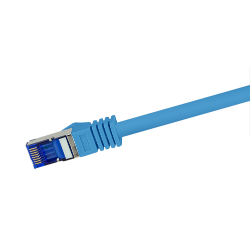 Logilink Patchkabel Ultraflex, Cat.6A, S/FTP, blau, 0,25 m, afbeelding 2