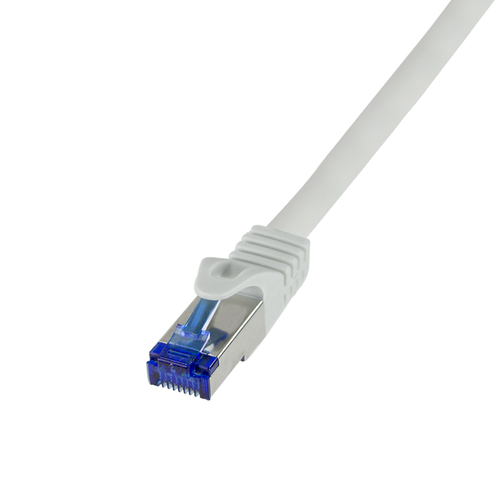 Logilink Patchkabel Ultraflex, Cat.6A, S/FTP, grau, 0,25 m