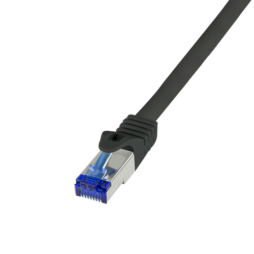 Logilink Patchkabel Ultraflex, Cat.6A, S/FTP, schwarz, 10 m