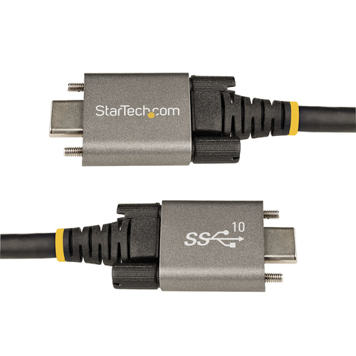 StarTech.com 50cm Vergrendelbare USB-C Kabel met Zijschroef, 10Gbps, USB 3.13.2 Gen2 Type-C Kabel, 100W (5A) Power Delivery Charging, DP Alt Mode,, afbeelding 3