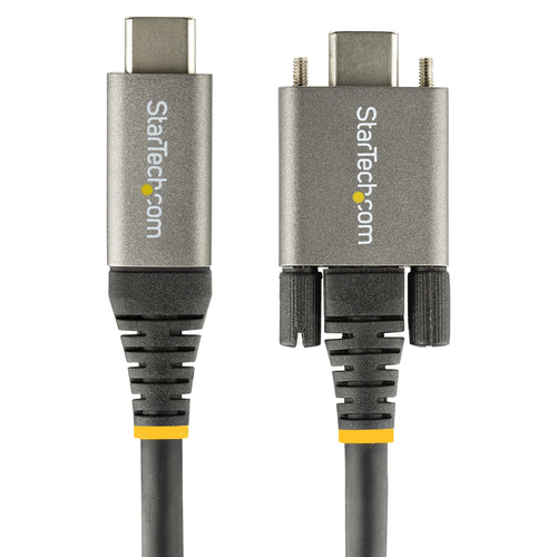 StarTech.com 50cm Vergrendelbare USB-C Kabel met Zijschroef, 10Gbps, USB 3.13.2 Gen2 Type-C Kabel, 100W (5A) Power Delivery Charging, DP Alt Mode,, afbeelding 4