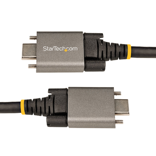 StarTech.com 1m Vergrendelbare USB-C Kabel met Zijschroef, 10Gbps, USB 3.13.2 Gen 2 Type-C Kabel, 100W (5A) Power Delivery, DP Alt Mode, Dual Screw, afbeelding 3