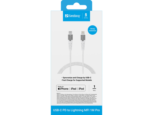 USB-C>Lightning MFI 1M, afbeelding 2