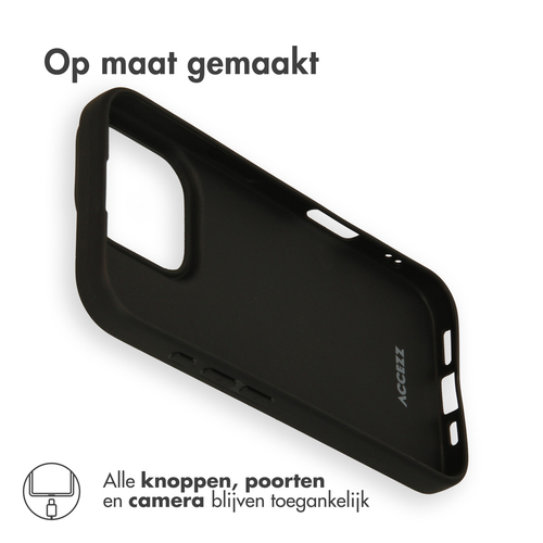 Accezz Color Backcover iPhone 16 Pro - Zwart, afbeelding 2