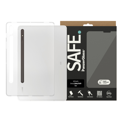 PanzerGlass SAFE. by PanzerGlass® TPU Case Transparent Samsung Galaxy Tab S8 5G – image 2