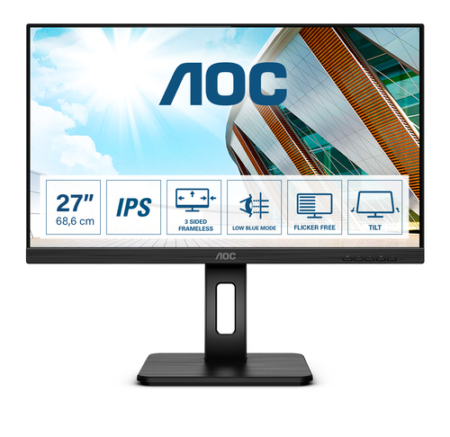AOC P2 Q27P2Q монитор для ПК 68,6 cm (27") 2560 x 1440 пикселей Quad HD LED Черный