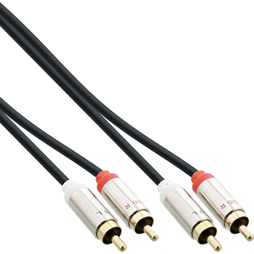 Product image: InLine Slim Audio cable 2x RCA M/M, Stereo, 3m