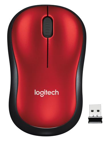 Logitech M185 Red Wireless Mouse