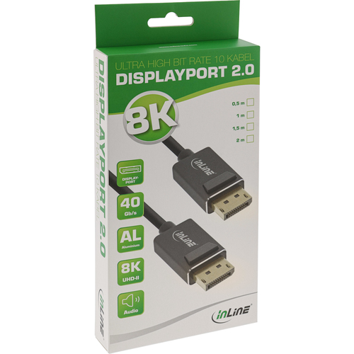 InLine 15403P DisplayPort kabel 3 m Zwart, afbeelding 2