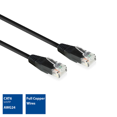 CAT6 Networking Cable copper 10 Meter Black, afbeelding 2