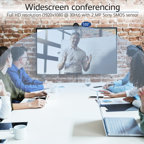 ACT Connectivity Full HD Conference Camera met microfoon, pan, tilt en zoom webcam, afbeelding 8