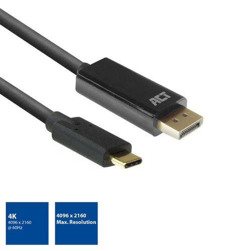 ACT Connectivity USB-C naar DisplayPort kabel, afbeelding 2