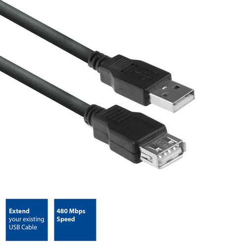 ACT AC3040 - USB-A 2.0  verlengkabel- USB-A female, afbeelding 2