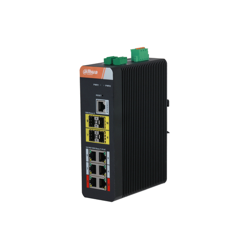 Dahua Technology PoE PFS4410-6GT-DP Managed L2 Gigabit Ethernet (10/100/1000) Power over Ethernet (PoE) Black
