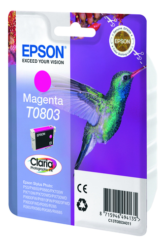 Original Epson T0803 Magenta Ink Cartridge - image 2