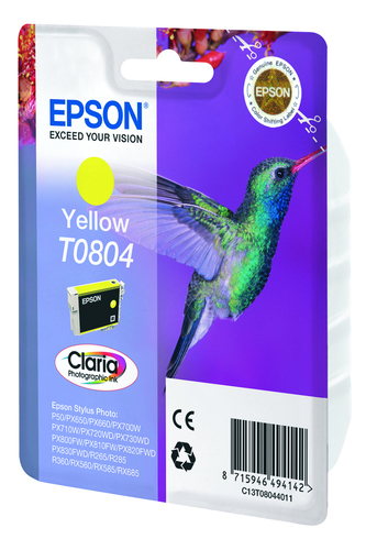 Original Epson T0804 Yellow Ink Cartridge - image 2