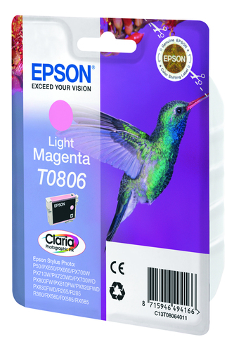 Original Epson T0806 Light Magenta Ink Cartridge - image 2