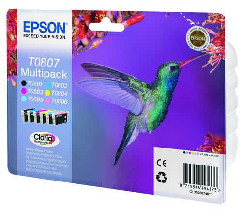 Original Epson T0807 Ink Cartridge Multipack - image 2