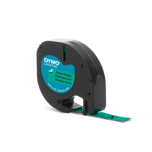Dymo Dark Green LetraTag Plastic Tape 12mmx4m - image 6