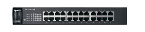Switch ZyXEL 24x FE ES1100-24E Metall, afbeelding 2