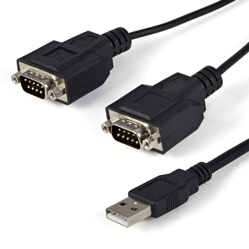 ICUSB2322F CABLE 18M ADAPTADOR USB A 2  PUERTOS SERIAL CON RETENCION COM