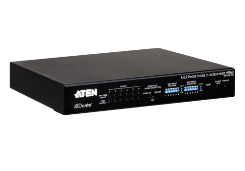 ATEN 6 x 6 Dante Audio Interface with HDMI – image 4