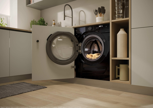 Hoover H-Wash 400 BH4S69M6DR9BJ-80 Integrated WiFi-enabled 9 kg 1600 Spin Washing Machine, Black - image 5