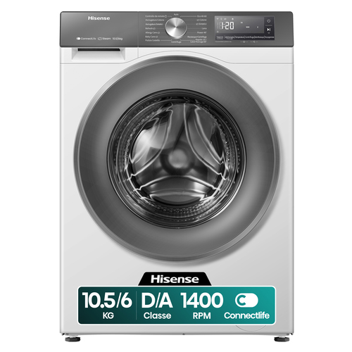 Hisense WD3S1043BW7 washer dryer Freestanding Front-load White – image 1