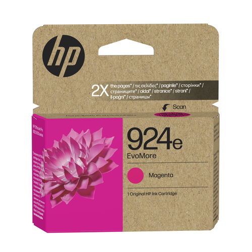 HP 924e EvoMore Magenta 800 sider Blæk 4K0U8NE