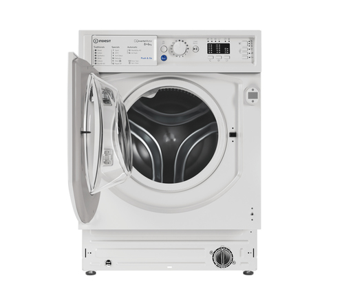 Indesit BIWDIL861485UK Integrated 8Kg/6Kg Washer Dryer with 1400 rpm - White - D Rated [Wash&Dry], B Rated [Wash Only], White - image 3