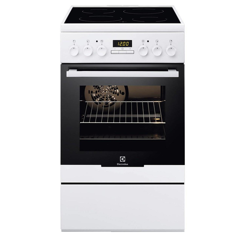 Electrolux EKC55566OW Freestanding cooker Electric Zone induction hob Black, White