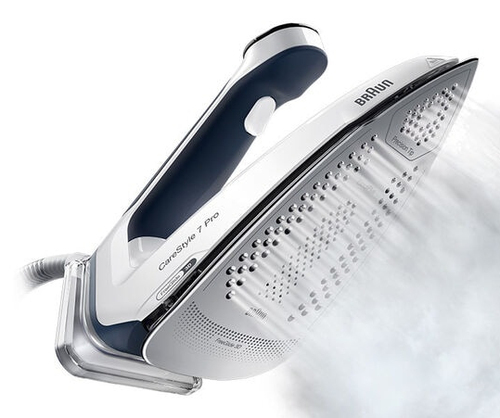 Braun Steam Generator Iron, 8 Bar Carestyle 7 Pro in Blue Blue - image 3