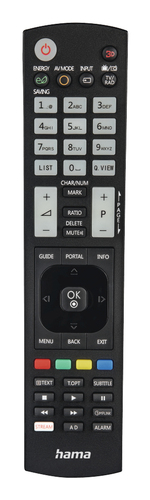 Hama Universal Remote Control voor LG TVs IR Teachable Illuminating Buttons Afstandsbediening Zwart, afbeelding 2