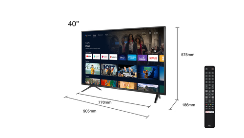 TCL S52 S5200 101,6 cm (40") Full HD Smart TV Wi-Fi Черный 270 cd/m²