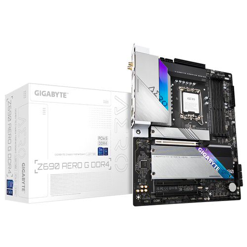 TARJETA MADRE GIGABYTE Z690  AERO LGA 1700 ATX DDR4 HDMI DP WIFI - Gigabyte