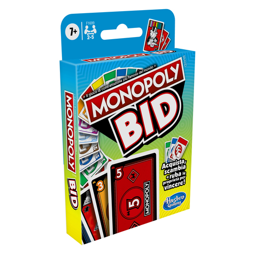 Hasbro Gaming Monopoly Bid Карточная игра Игра, основанная на случайности
