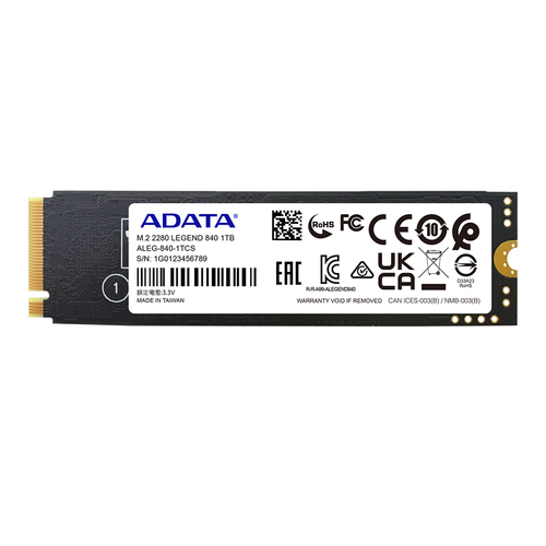 Unidad de Estado Sólido ADATA LEGEND 840 1TB PCIe Gen4 x4 M.2 2280, Compatible con PS5 ALEG-840-1TCS ALEG-840-1TCS EAN 4711085935762UPC  - Código: ALEG-840-1TCS | Compra en Guadalajara