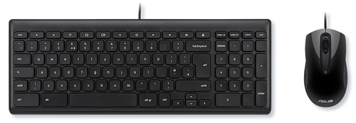 ASUS CHROME WD US KBMS клавиатура Мышь входит в комплектацию Универсальная USB QWERTY Американский английский Черный