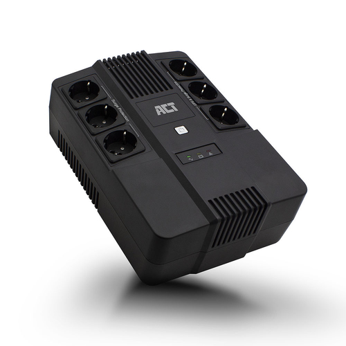 ACT Connectivity Line Interactive UPS 600VA - met 6 geaarde stopcontacten