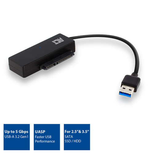 ACT Connectivity USB 3.2 Gen1 naar 2,5/3,5 inch SATA Adapterkabel voor SSD/HDD, afbeelding 6