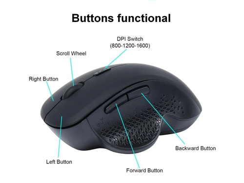 Equip 6-Button Dual Mode Wireless mouse, Rechargeable – image 3