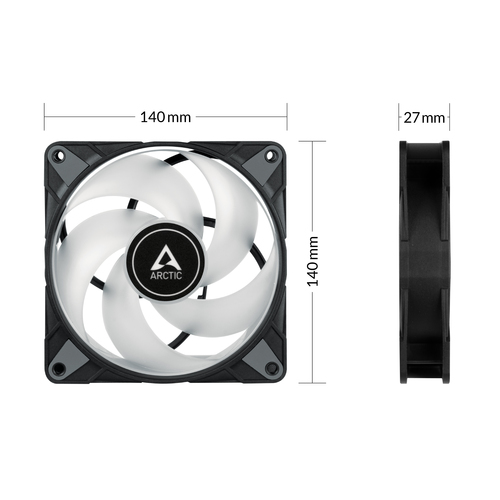 Arctic P14 PWM PST A-RGB 0dB 1-pack, 140mm, afbeelding 4