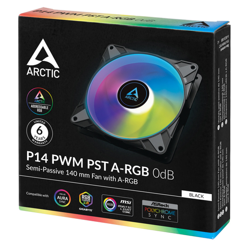 Arctic P14 PWM PST A-RGB 0dB 1-pack, 140mm, afbeelding 5