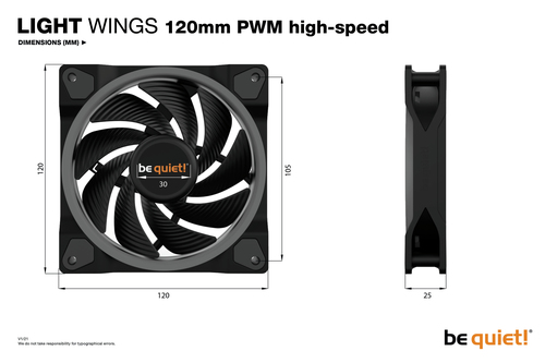 be quiet! Light Wings 120mm Argb Pwm High Speed Triple Fan Pack - BL077 - image 8