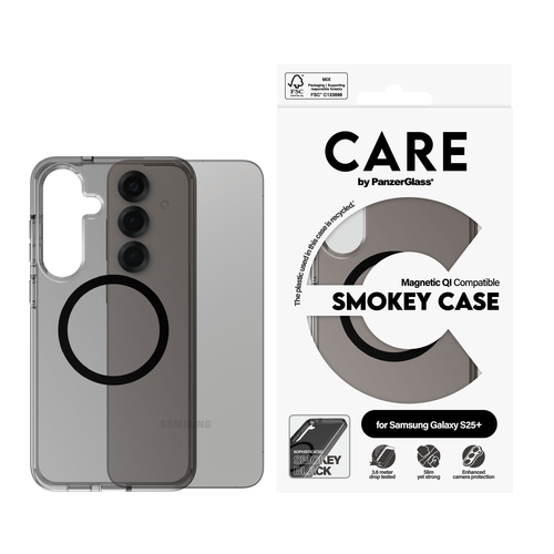 PanzerGlass CARE™ by PanzerGlass® Smokey Case w. Black Qi Compatible Samsung Galaxy S25+ – image 2